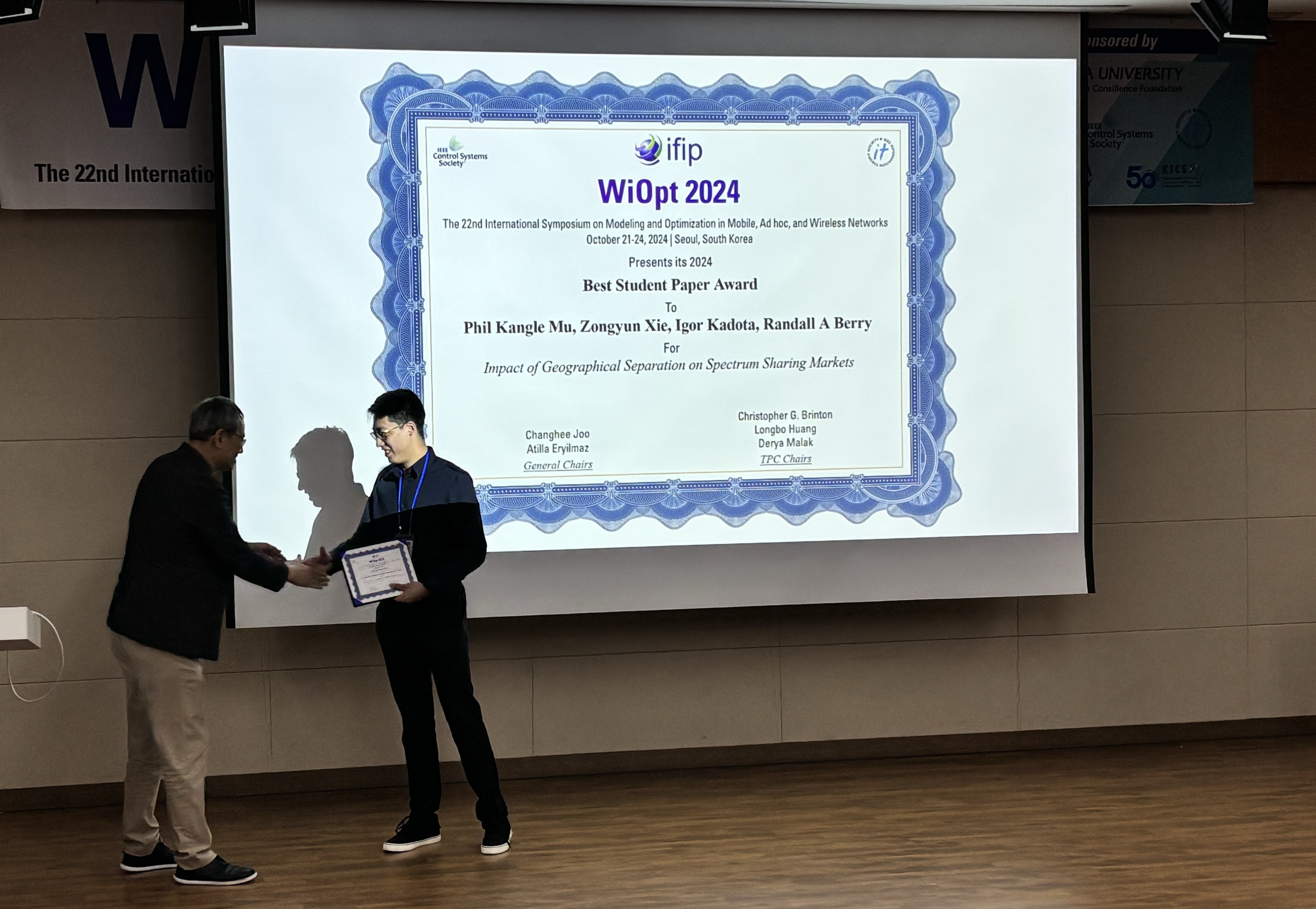 WiOpt 2024 reception